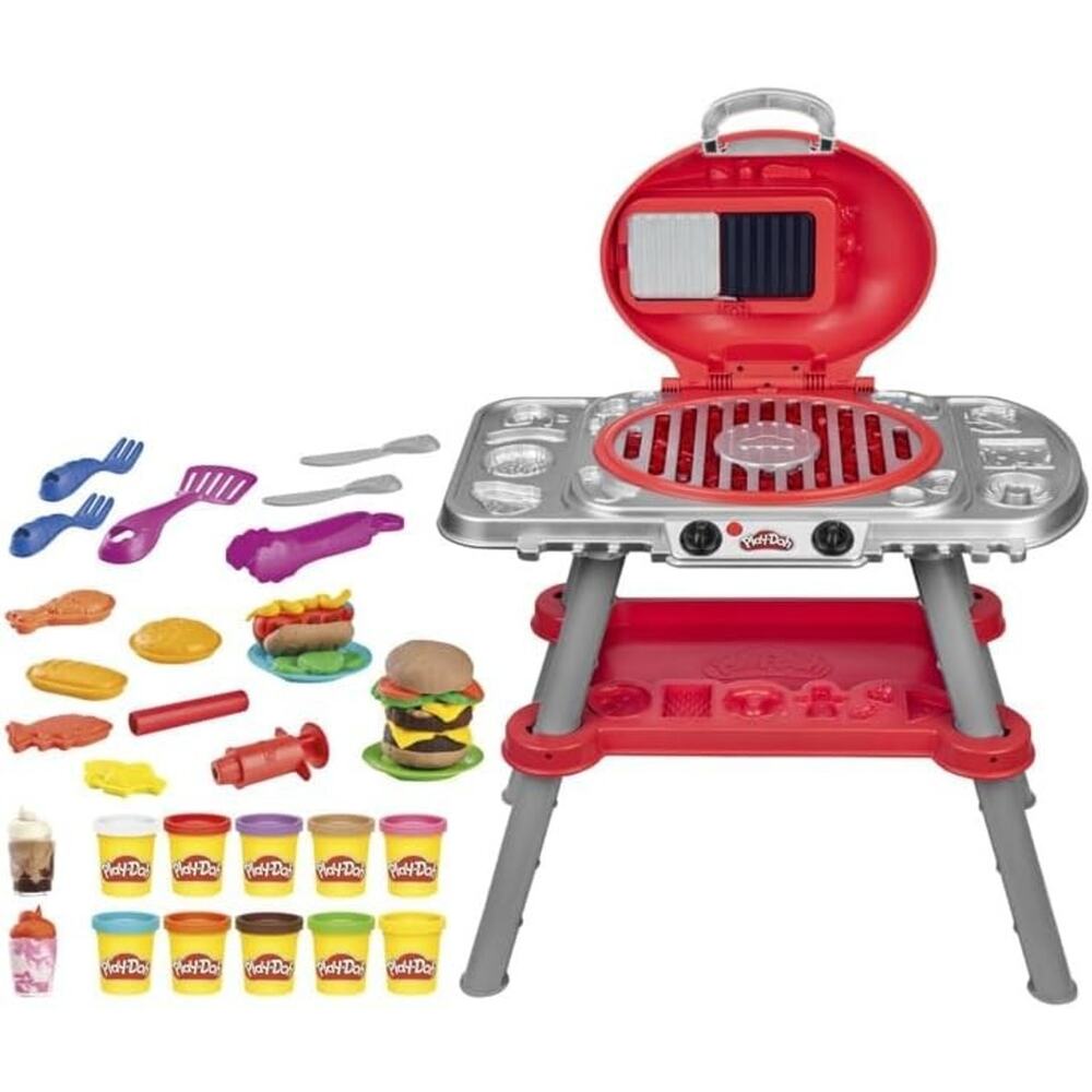 Play-Doh Sizzlin' Grill Playset with Lights & Sounds, 17 Accessories, BBQ Toys - Picture 5 of 7